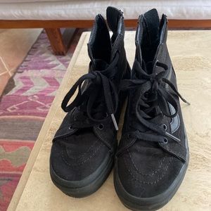 Black high top Sk-8 Vans C3